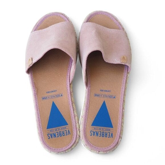 Verbenas Suede Espadrille Slide Sandals "Antique Blush Pink" Women's 8.5/39 - Picture 6 of 10